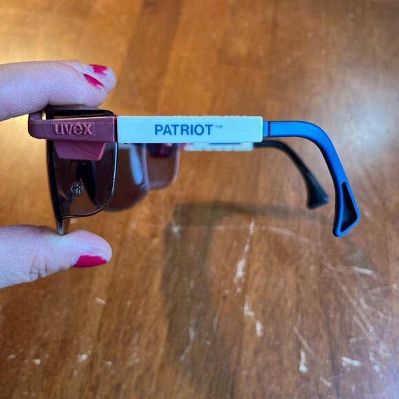 Vintage Uvex Shield Sunglasses Astrospec 3000 Workwear 80s 90s Visor Wrap USA - Picture 6 of 10